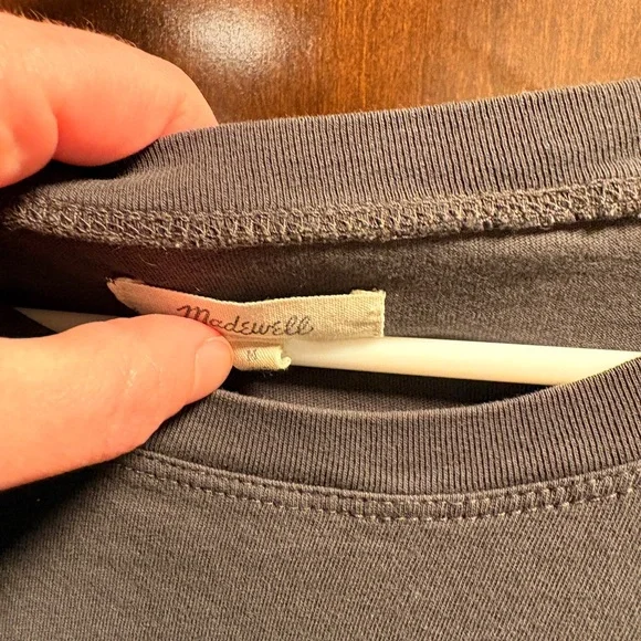 Madewell Gray Graphic Short Sleeve Tee - "See It All Find Yourself" - Picture 3 of 5